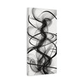 Abstract Black Smoke Vertical Canvas Art – Modern Minimalist Wall Decor for Living Room & Bedroom