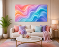 Pastel Dream Waves Canvas Wall Art | Colorful Abstract Matte Canvas Print