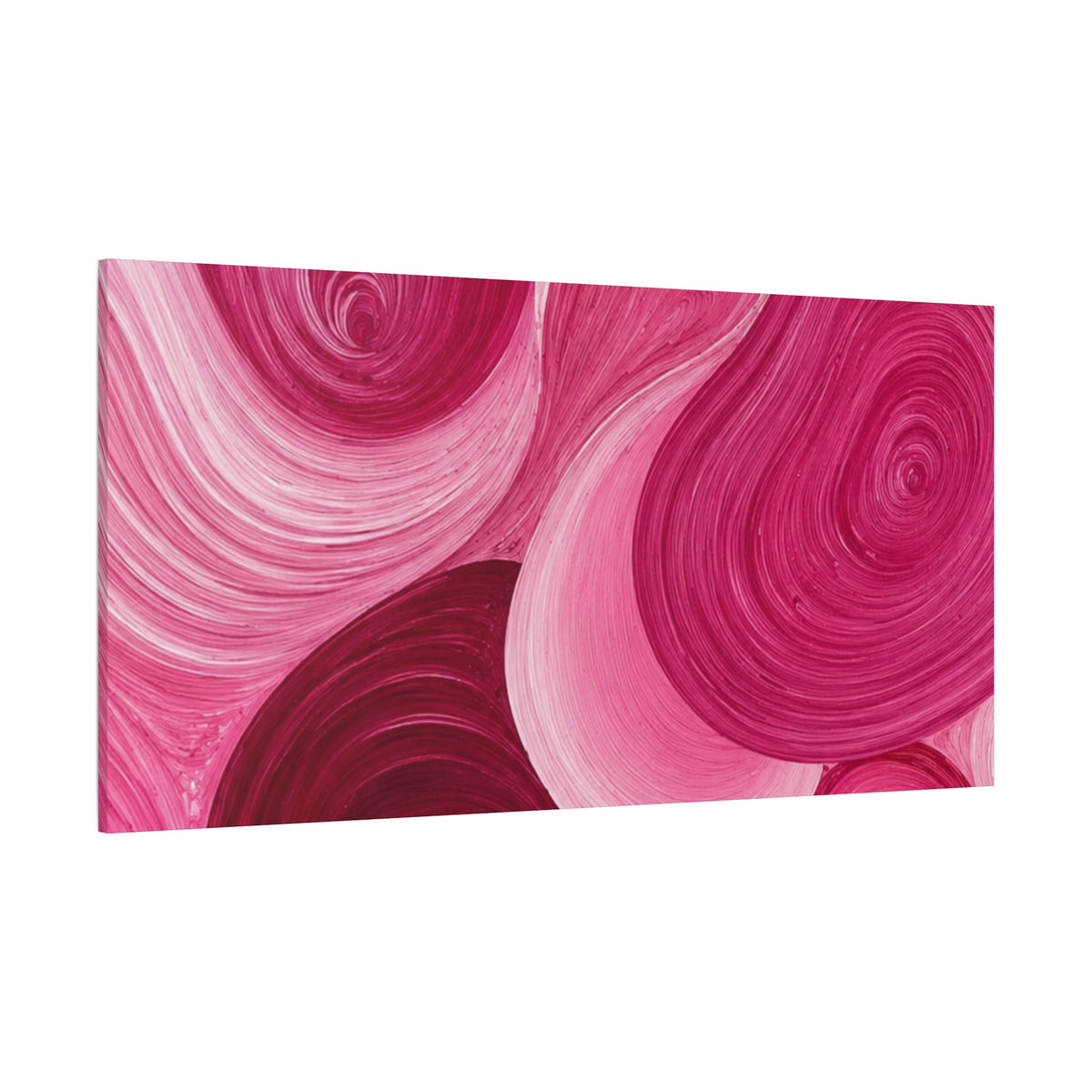 Abstract Pink Swirls Matte Canvas Wall Art – Modern Floral Vibe