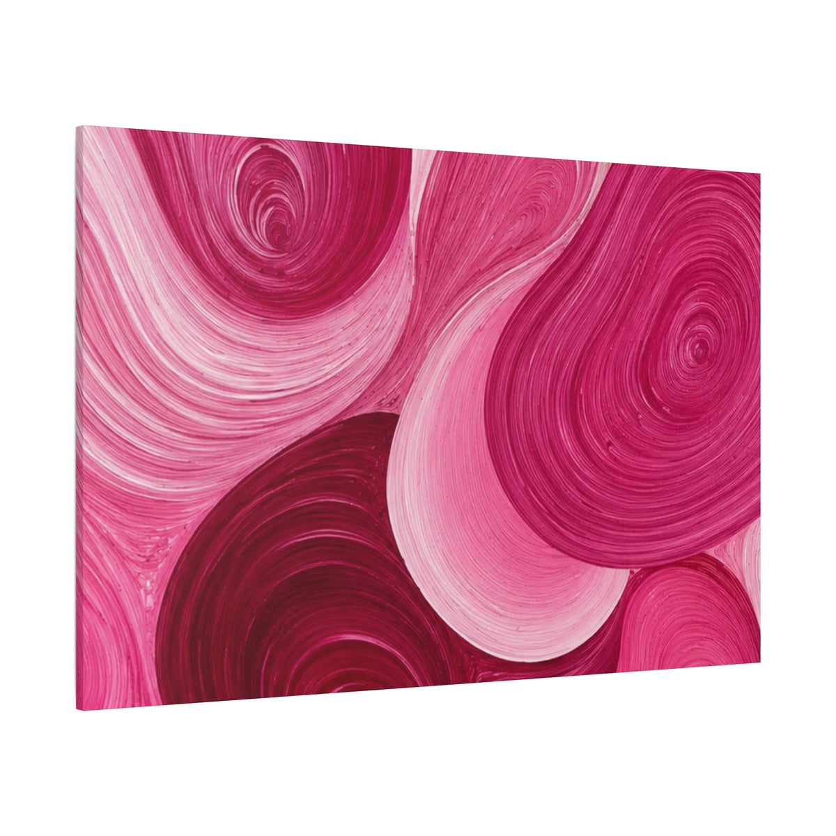 Abstract Pink Swirls Matte Canvas Wall Art – Modern Floral Vibe