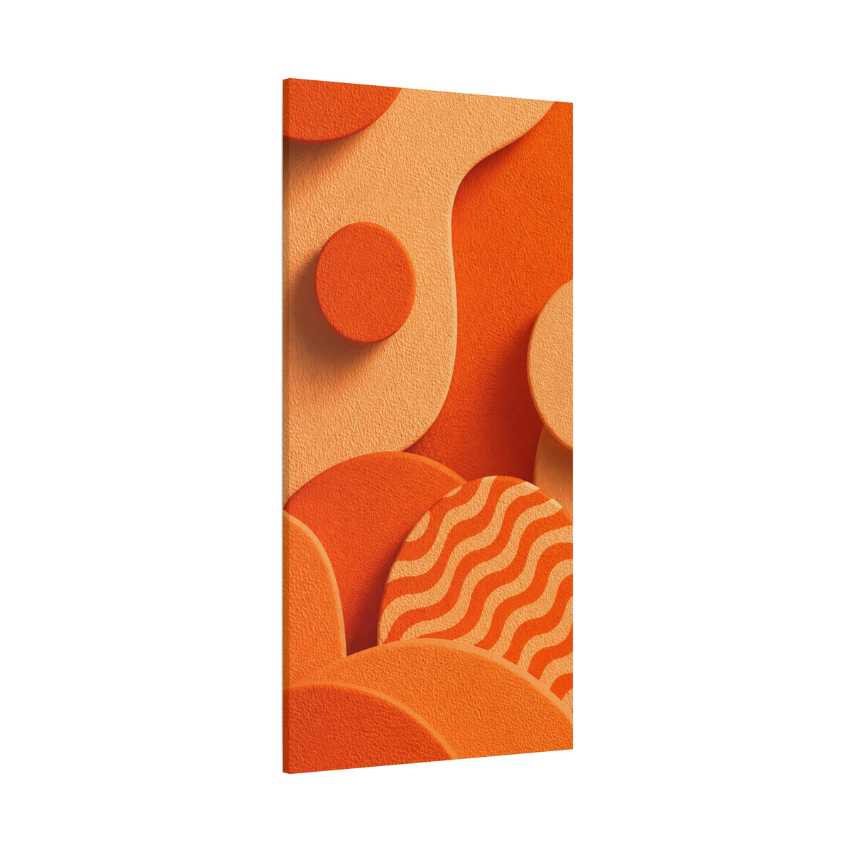 Orange Abstract Canvas Wall Art | Modern Geometric Canvas Print | Luxury Living Room Decor | Mid Century Wall Art | Ready to Hang