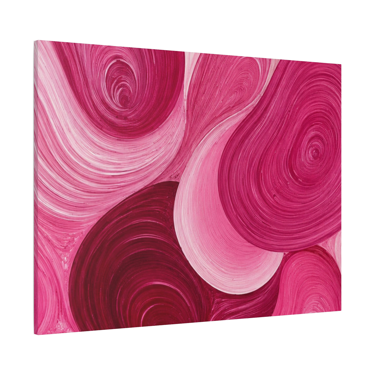 Abstract Pink Swirls Matte Canvas Wall Art – Modern Floral Vibe