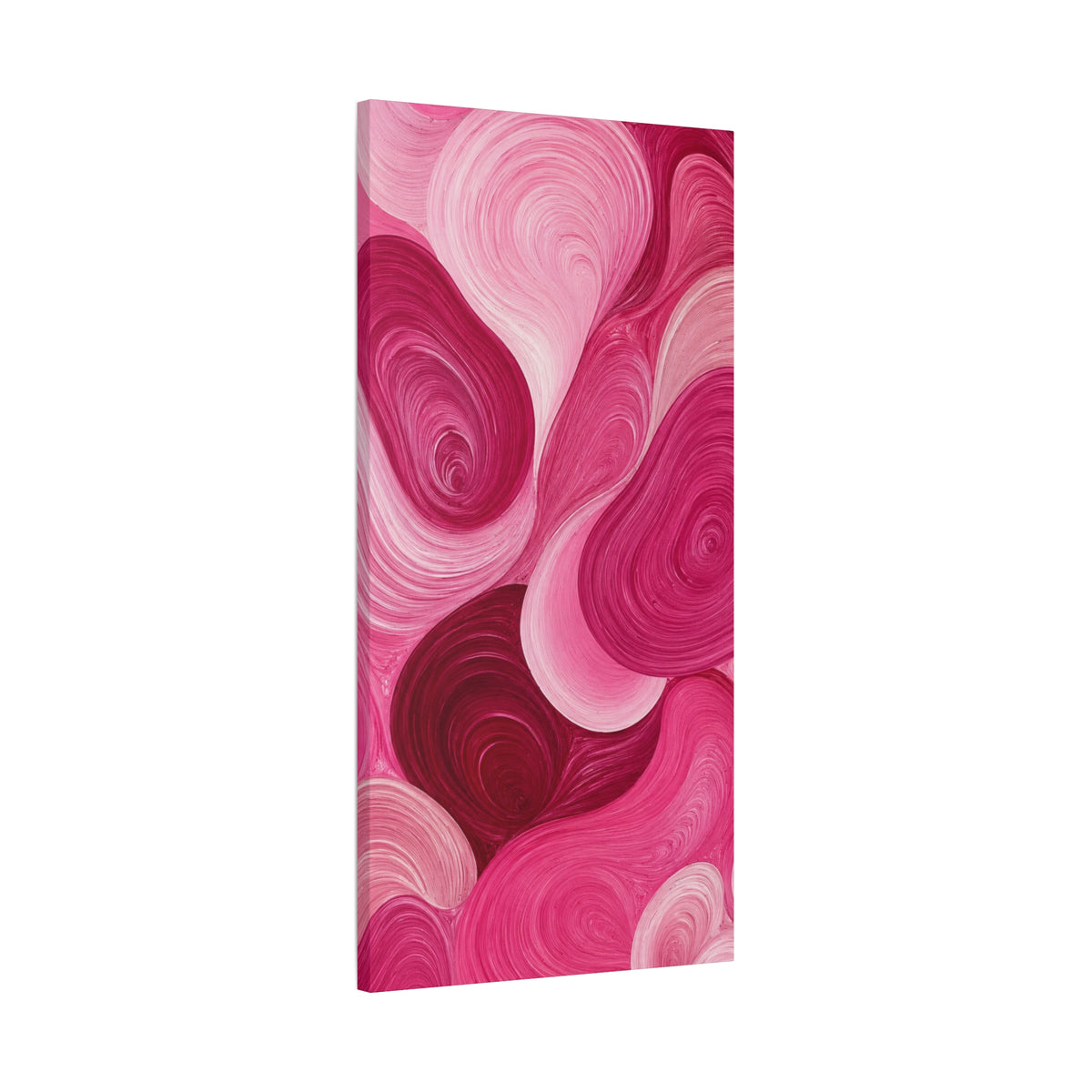 Abstract Pink Swirls Matte Canvas Wall Art – Modern Floral Vibe