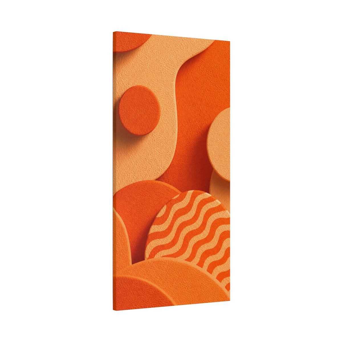 Orange Abstract Canvas Wall Art | Modern Geometric Canvas Print | Luxury Living Room Decor | Mid Century Wall Art | Ready to Hang